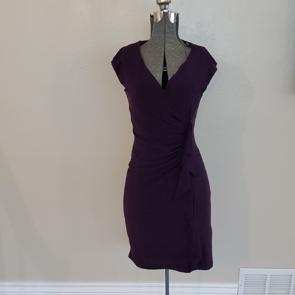 Black Label Elegant Purple Mini Dress